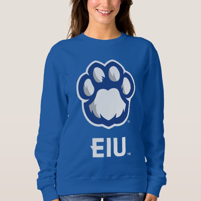 Sweatshirt Eastern Illinois Panthers Empreinte de patte & EIU (Devant)