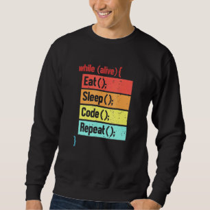 Sweatshirt Eat Sleep Code Répéter Software Engineer Developer