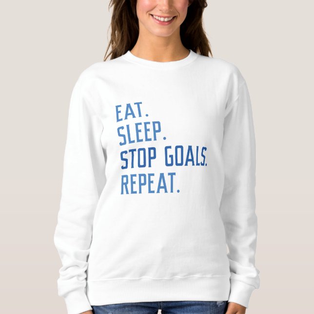 Sweatshirt Eat Sleep Stop Buts Répéter (Devant)