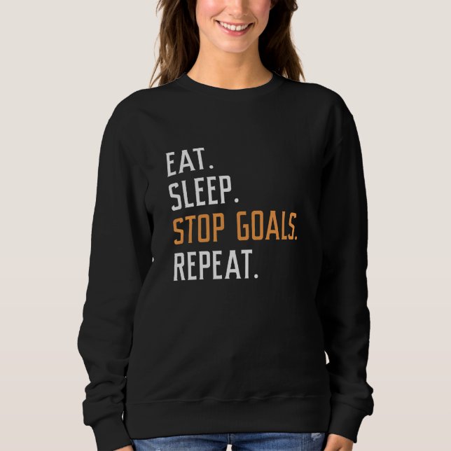 Sweatshirt Eat Sleep Stop Buts Répéter (Devant)