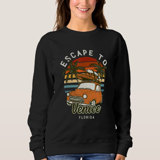 Sweatshirt Échapper À Venice Beach Floride Océan Fl Summer Va (Devant)