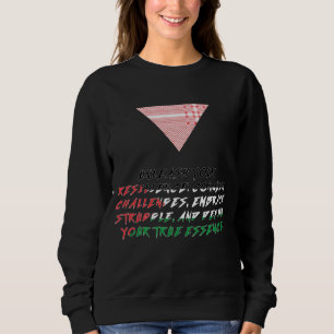 Sweatshirt Écharpe palestinienne Flèche rouge, Palestine