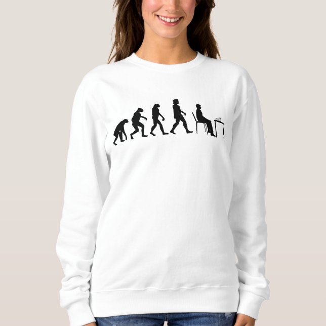 Sweatshirt Échecs - Évolution du joueur d'échecs (Devant)