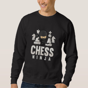 Sweatshirt Échecs Ninja Amusant Échecs Enfants Joueur d'échec