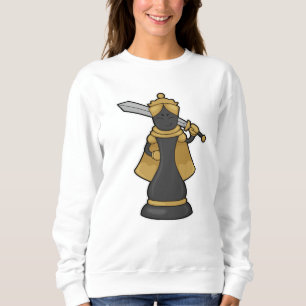 Sweatshirt Échecs Queen au jeu d'échecs avec épée