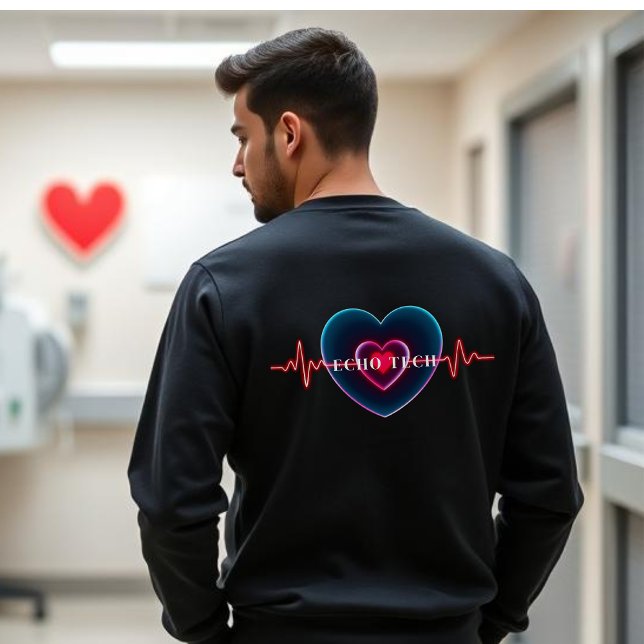 Sweatshirt Echo Tech | Heartbeat | Heart with EKG (Echo Tech | Heartbeat | Heart with EKG Sweatshirt)