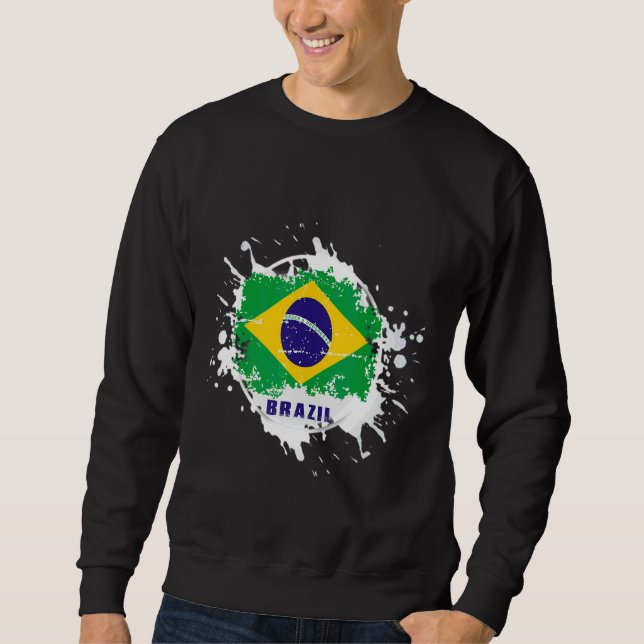 Sweatshirt Éclaboussure du Brésil (Devant)