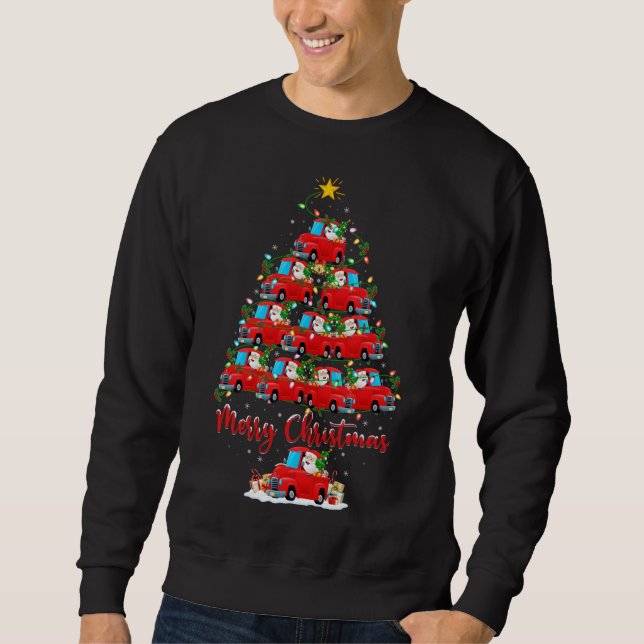 Sweatshirt Éclairage de Noël correspondant Père Noël Camion R (Devant)