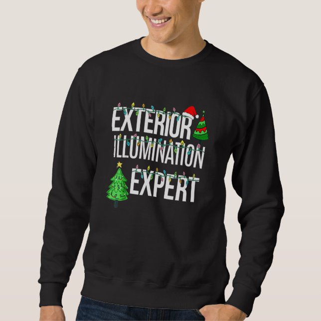 Sweatshirt Éclairage de Noël de l'expert de l'éclairage extér (Devant)