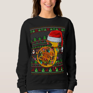 Sweatshirt Éclairage de style sucré moche de Noël Corne franç