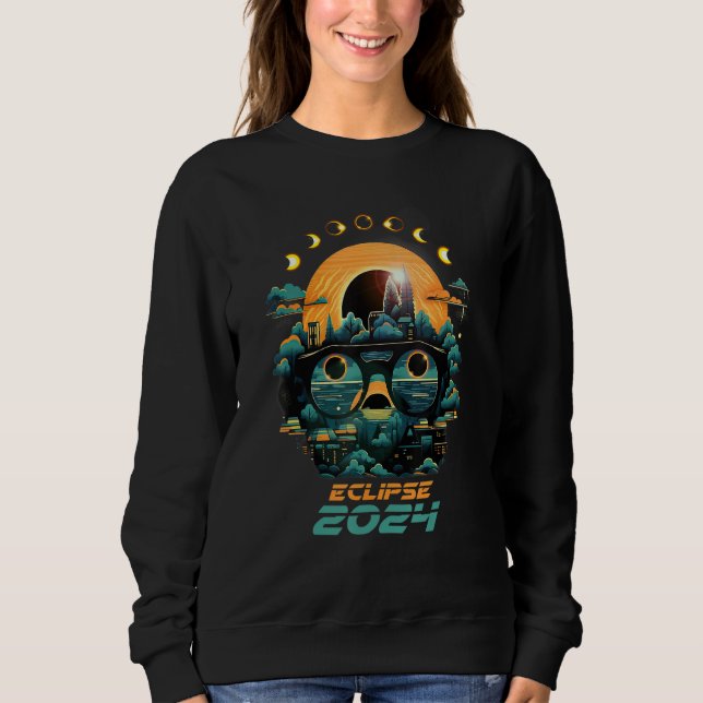 Sweatshirt Eclipse Phases Total Solar Eclipse 2024 (Devant)