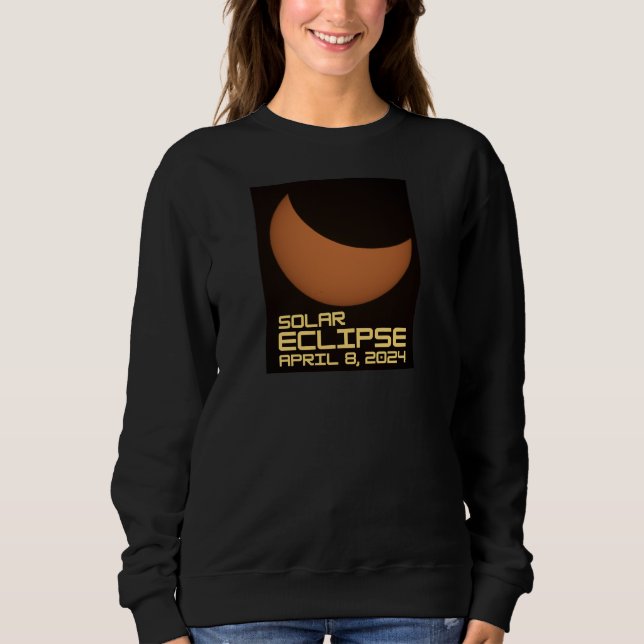 Sweatshirt Éclipse solaire 8 avril 2024 (Devant)