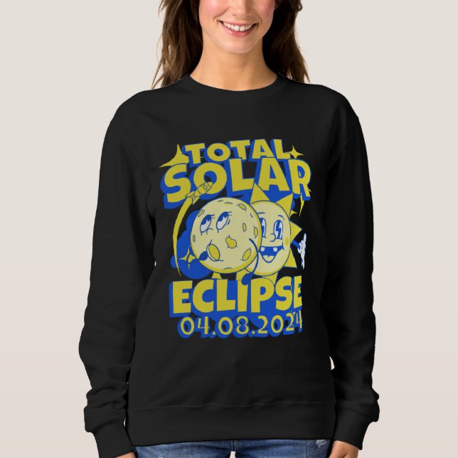Sweatshirt Eclipse Solar Totality 2024 Souvenir Retro April 8 (Devant)