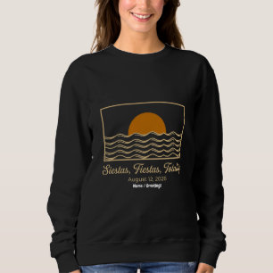 Sweatshirt Éclipse totale de soleil Espagne 2026 Siestas Fies