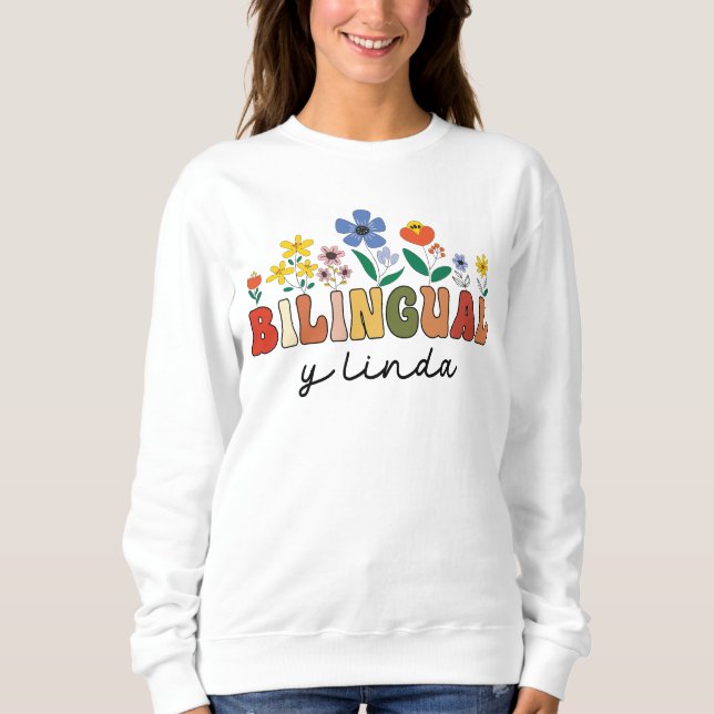 Sweatshirt École Bilingue d'Enseignant Espagnol Funny Maestra (Devant)