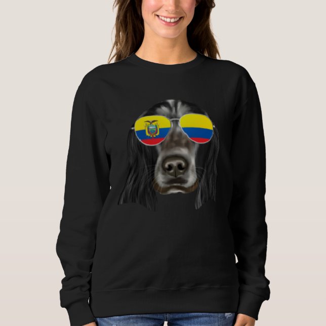 Sweatshirt Ecuadorian Flag English Cocker Spaniel Dog Ecuador (Devant)