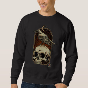 Sweatshirt Edgar Allan Poe - Nevermore Skull and Raven - Meme
