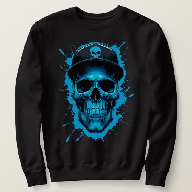 Sweatshirt Edgy Urban Streetwear Design with Drip Splash Art  (Design devant)