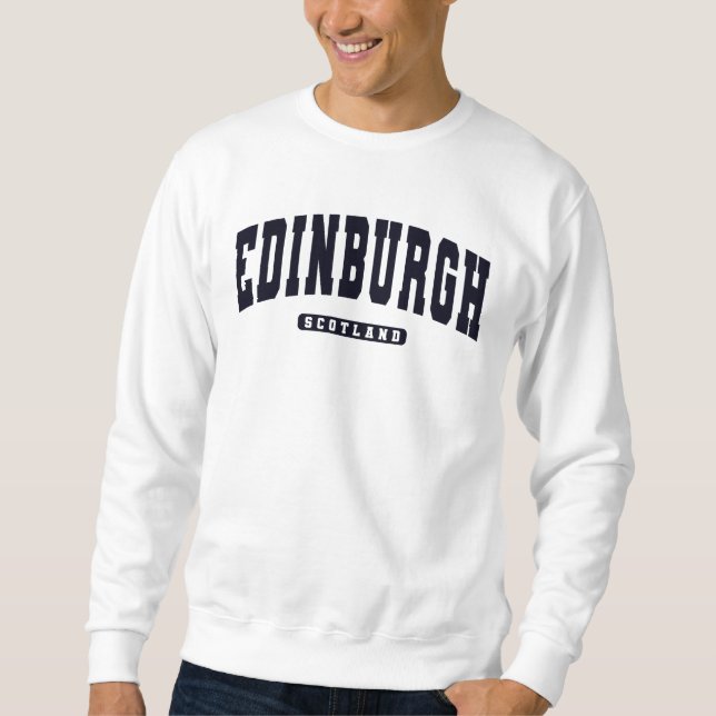 Sweatshirt Edinburgh Scotland Varsity College Style (Devant)
