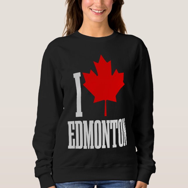 Sweatshirt Edmonton Alberta Canada Maple Leaf Canadian Flag P (Devant)