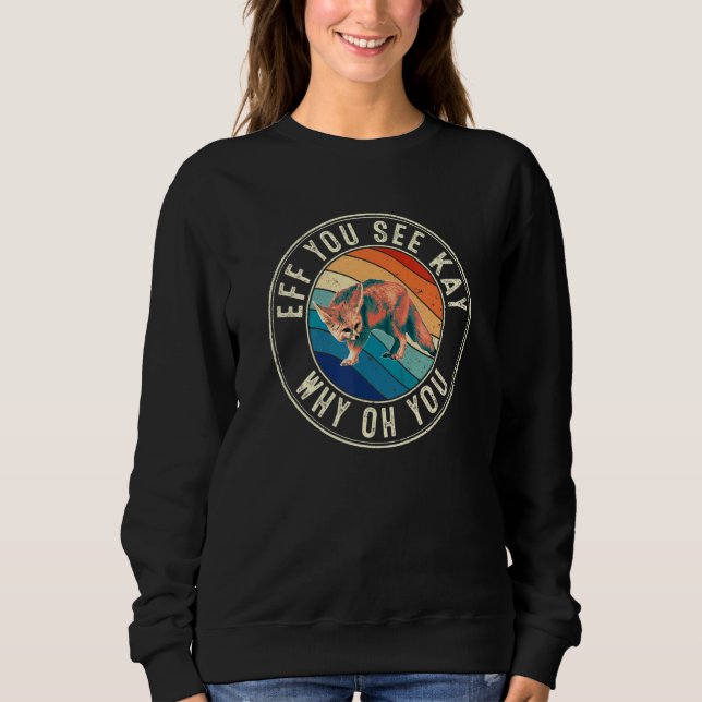 Sweatshirt Eff Vous voyez Kay Retro 80s Fennec Fox (Devant)