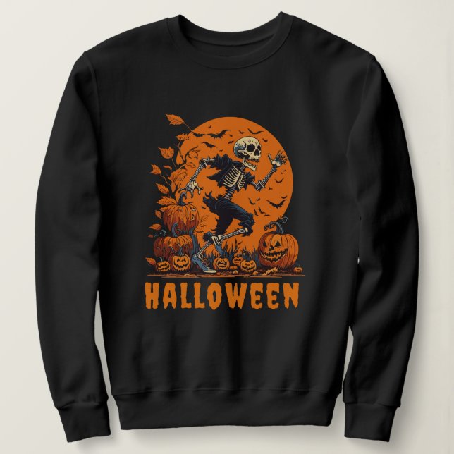 Sweatshirt Éffrayant Halloween Funny Skeleton (Design devant)