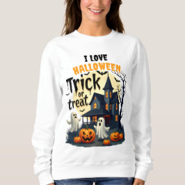 Sweatshirt Éffrayante nuit d'Halloween sur la scène de la mai