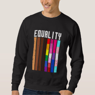 Sweatshirt Égalité Black Lgbt Pride Rainbow Lesbian Gay Bi T