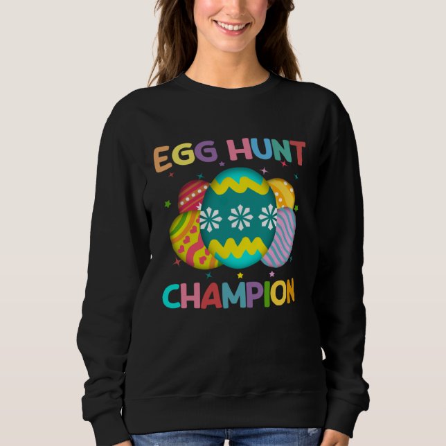 Sweatshirt Egg Hunt Champion  Easter Day Bunny Hunting Egg (Devant)