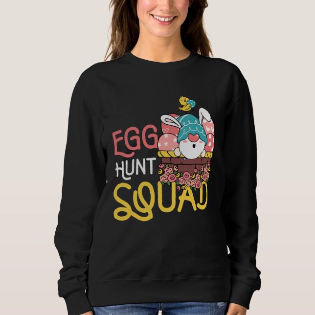 Sweatshirt Egg Hunt Squad Hunting Season  Easter Day (Devant)