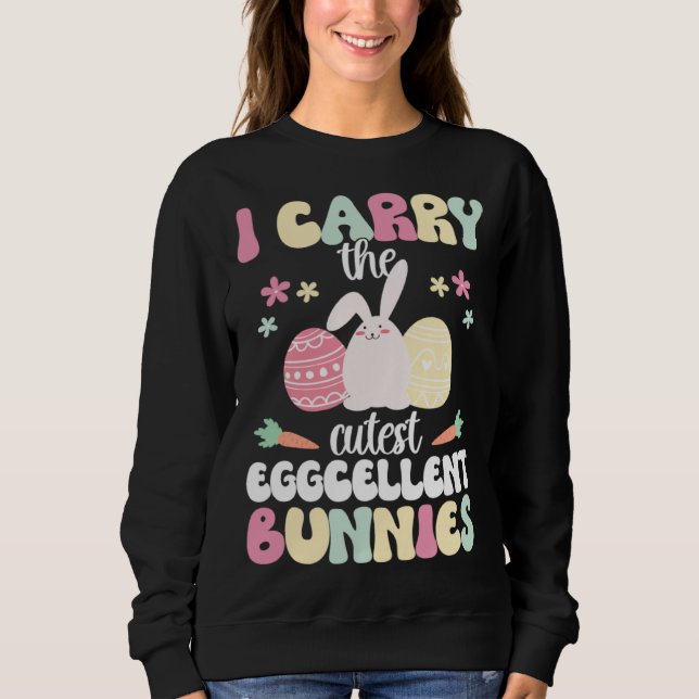 Sweatshirt Eggcellent Bunnies Bus Driver Easter Bunny Bus Dri (Devant)