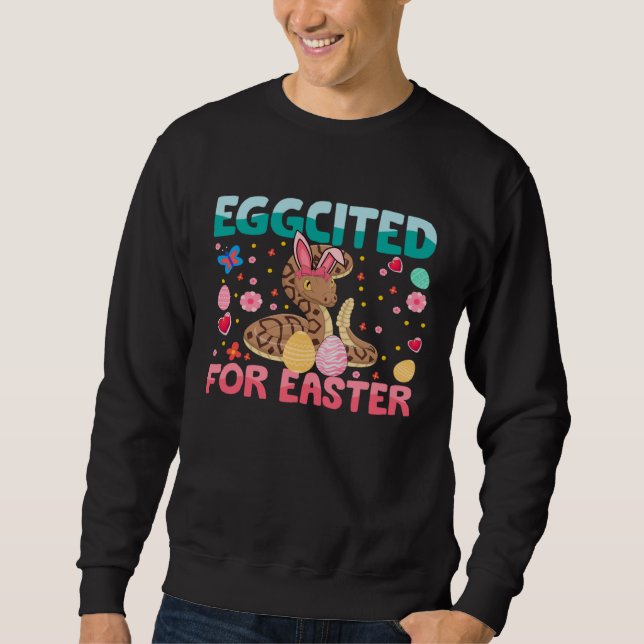 Sweatshirt Eggcited For Easter Bunny Ball Python Rabbit Kids (Devant)