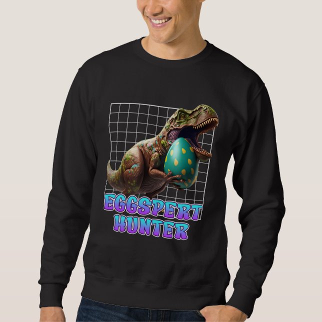Sweatshirt Eggspert Easter Eggs Hunt Dinosaur Easter Bunnies  (Devant)
