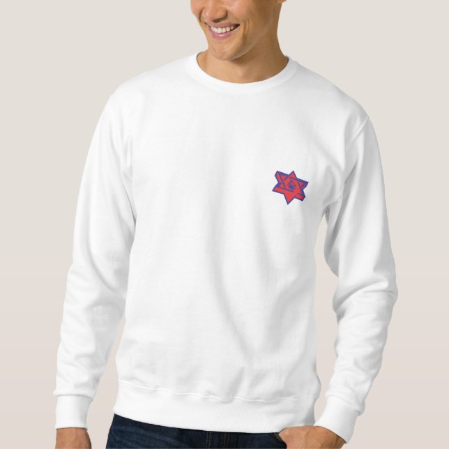 Sweatshirt #EJH Hommes d'équipage en blanc (Devant)