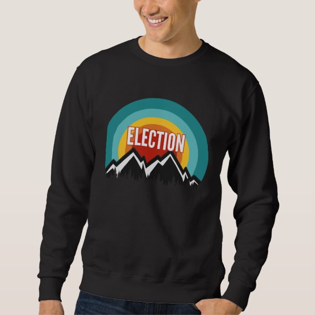 Sweatshirt Election Vintage Retro Sunset (Devant)