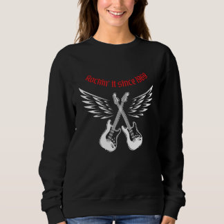 Sweatshirt Electric guitar Rock Hard guitarist guitar born in