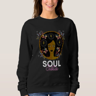 Sweatshirt Élégant Bandeau Africain pour Femmes Fierté Noire 