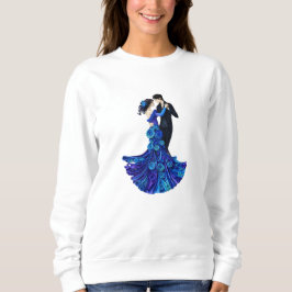 Sweatshirt Elegant Dancing Couple Paper Quilling Art