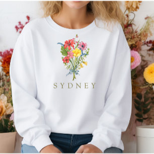 Sweatshirt Élégant Fleur sauvage floral Boho