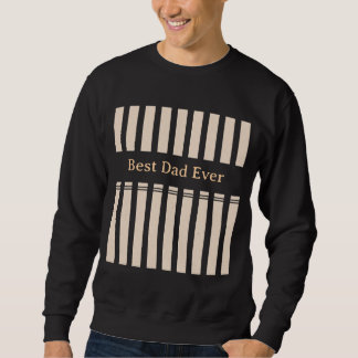 Sweatshirt Élégant rayé Meilleur Papa Personnalisé