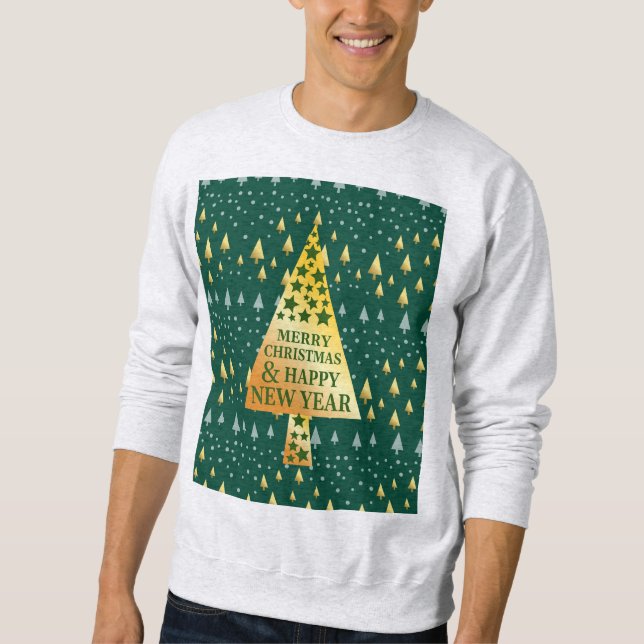 Sweatshirt Élégant sapin de Noël (Devant)