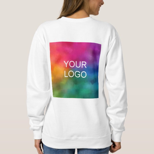 Sweatshirt Élégante entreprise Logo d'entreprise Femmes de ba (Dos)