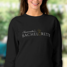 Sweatshirt Élégante Soirée de Bachelorette noire