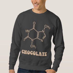 Sweatshirt Élément Chocolat Scientifique Théobromine Molécule