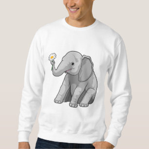 Sweatshirt Eléphant à fleurs