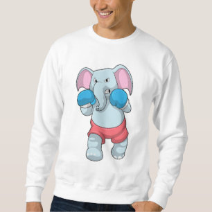 Sweatshirt Eléphant à la boxe avec gants de boxe