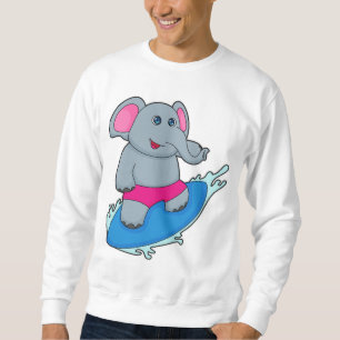 Sweatshirt Elephant as surfer avec surf