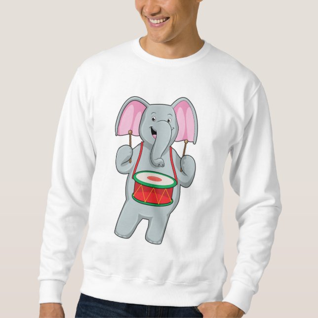 Sweatshirt Elephant at Music with Drum (Devant)