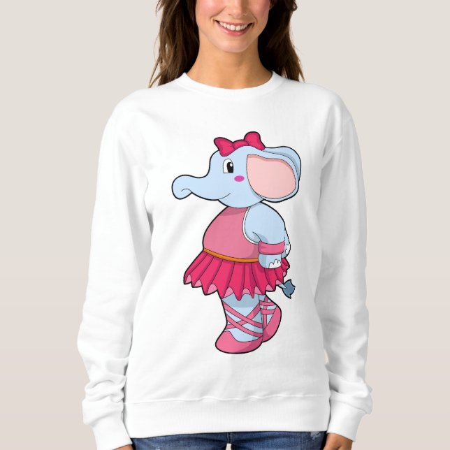 Sweatshirt Eléphant au Ballet avec jupe (Devant)