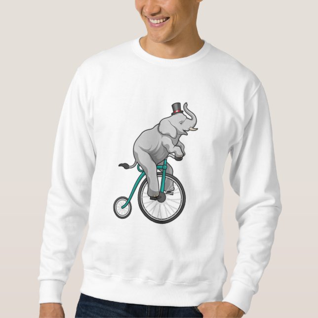 Sweatshirt Eléphant au cirque avec vélo (Devant)